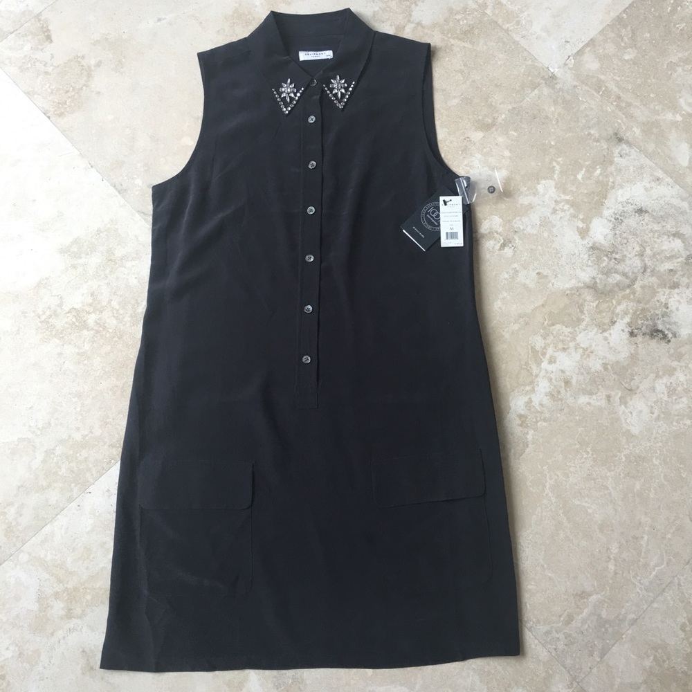 Equipment NWT Black Silk Dress